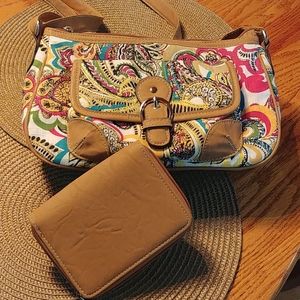 Fabric summer purse with matching wallet